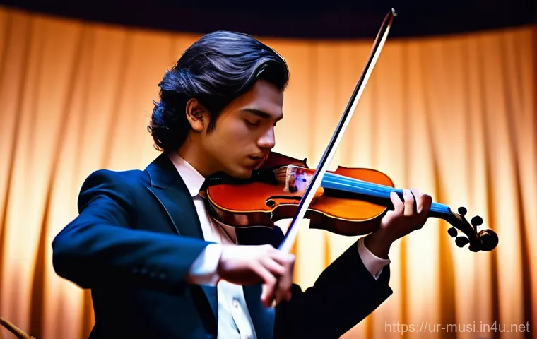 바이올린 명품 브랜드 - **Prompt:** A modern, meticulously crafted violin, inspired by the precision and innovation of a Sam...