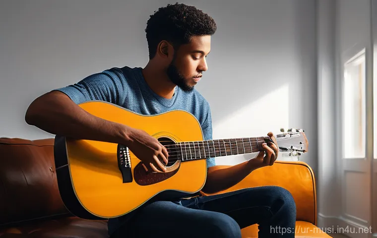 기타 연습 루틴 만들기 - **Prompt 1: The Modern Learner's Journey**
"A young adult (18-25 years old, male or female) with...